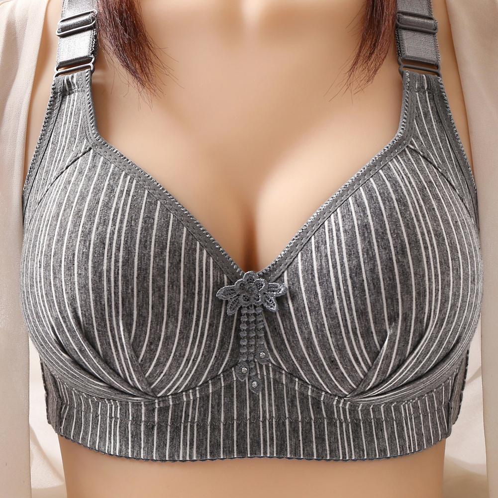Dünner Sommer-BH für mittleres Alter, 3D-Raffung, kabellos, verstellbare Unterwäsche, weiche, atmungsaktive, lässige Anti-Sagging-Bralette für Damen