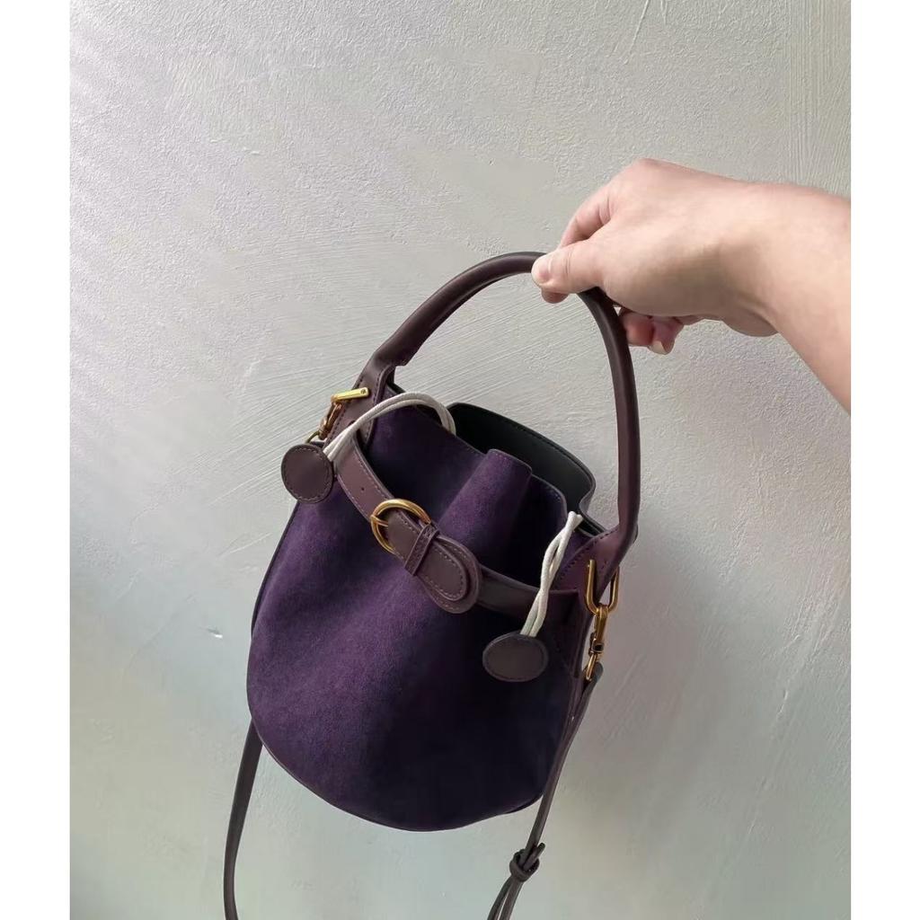 Fialová, Sametové tašky, Tašky typu bucket, Dámské tašky, Tašky přes jedno rameno, Crossbody tašky