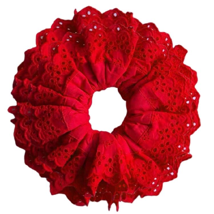 Large Hair Rope Women Lace Fabric Scrunchies Hair Ties Elastic Ponytail Hairband