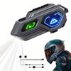 Pro X600 Bluetooth 5.3 Motorcycle Helmet Headset - LED Light, ENC Noise Cancelling, 600m Intercom System