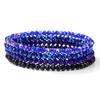 Set da 4 Pezzi Braccialetti Elastici con Perline di Cristallo Lucido Bohemien Facettati Colorati Braccialetti con Perline di Vetro di Cristallo Set di Braccialetti per Donne