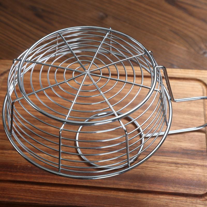 Creative Snack Basket Organizer with Hanging Sauce Cup for Stainless Steel Display