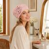 Seitenblumen-Design Damen-Kopftuch Weiches, dehnbares Chemo-Kopfbedeckung Gemütliche Turbanmütze Tägliches Tragen