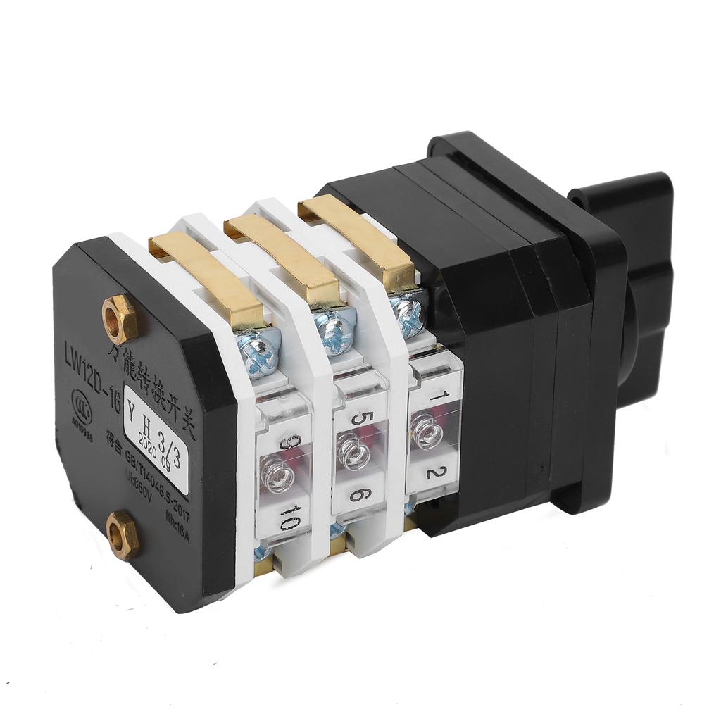 Universal Electric Cam Switch Rotary Switches LW12D?16YH33 220V?380V 16A 4 Positions