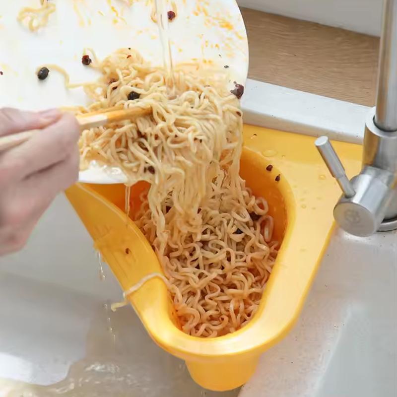 Sink Swan Drain Basket Household Punch-Free Kitchen Vegetable Washing Multi-Functional Pool Triangular Plastic Water Filter Rack