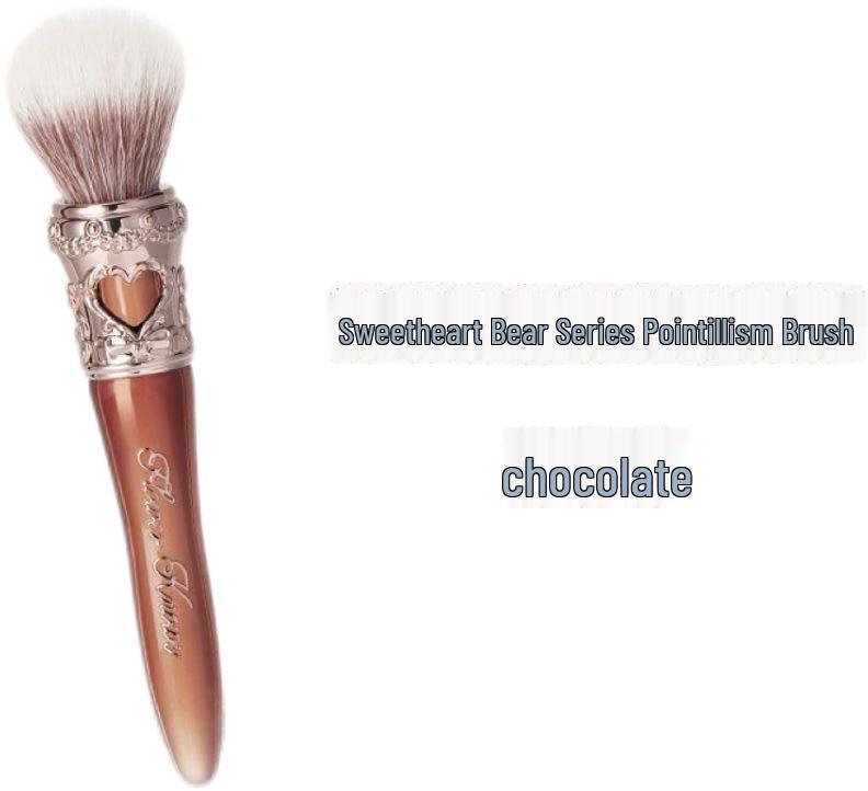 Flower Knows Sweetheart Little Bear: Lip Gloss, Blush, Eyeshadow, Concealer, Palette, Powder Puff, Pendant, Perfume, Eyebrow Tint, Mirror.