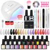 PHOENIXY 20pcs Gel Nail Polish Kit with UV Nail Lamp Top Base Coat Semi Permanent Varnish Manicure Set