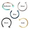 5PCS Fashion Stainless Steel Nose Rings Lip Ring Sexy Faux Septum Rings Fake Piercing Women Man Unisex Earring Studs Jewelry