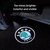2025 Hot Car Door Welcome Light LED HD Projector Lamp Decoration For Skoda Octavia Rapid Kodiaq Karoq Superb Fabia Kamiq Enyaq Y