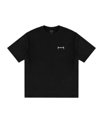 Kikimimi Basic Kitty Small Logo T-Shirt (Black)