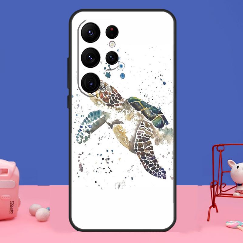Ocean Sea Turtle Cover For Samsung Galaxy S24 S23 S22 S21 S20 FE Ultra Plus S8 S9 S10 Note 10 20 Ultra Case