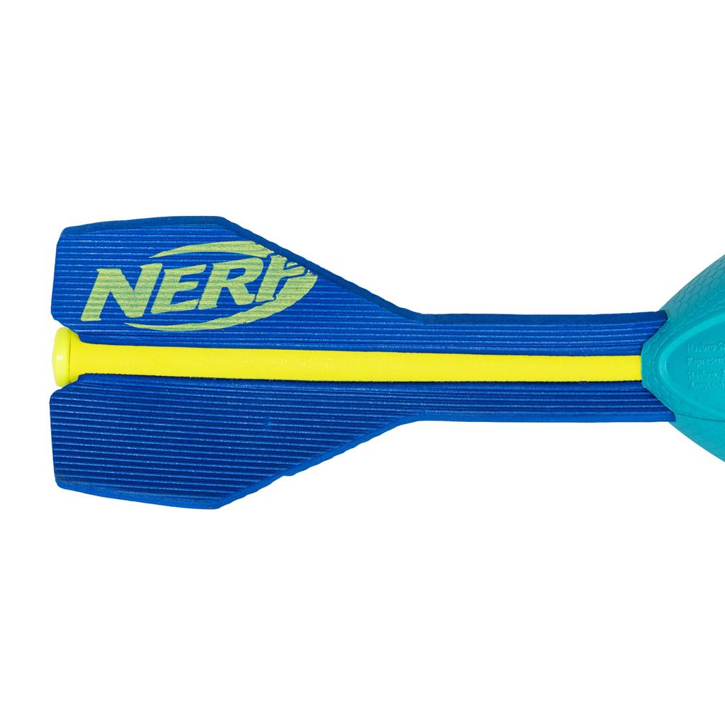 Nerf Vortex Aero Hauler Neon Foam Classic Long Distance Whistling Indoor Outdoor Fun Ball, Football, Flight-Optimizing Tail, Sound, & [Amazon