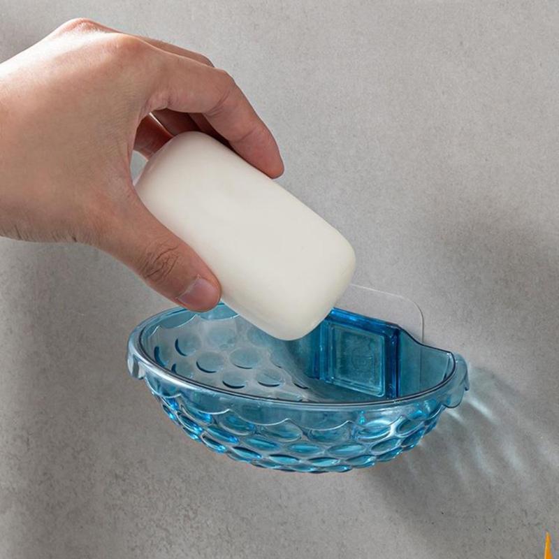 Soap Rack No Drilling Wall Mounted Soap Holder Soap Sponge Dish Bathroom Accessories Self Adhesive Soap Dishes Decor