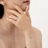 S925 Sterling Silver Four-Leaf Clover Jewelry Set: Sparkling Ring, Bracelet, Earrings, and Necklace for Women