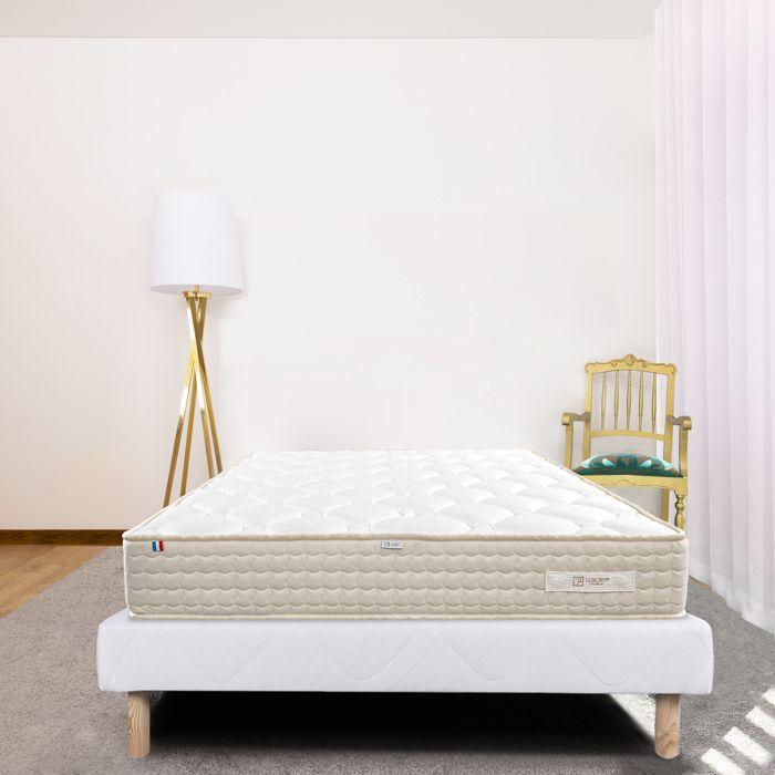 Mattress Set 140x200 Cm, Sublime, 20 Cm, Memory Foam, Firm, Summer/winter Side + White Base 13 Cm Thick