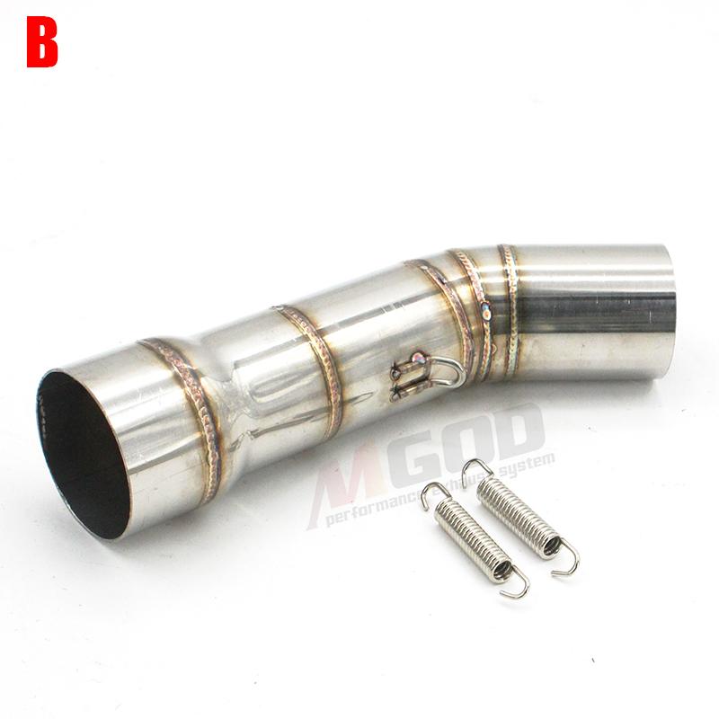 For DUCATI Diavel 60mm 51mm 1200 Motorcycle Exhaust Escape Moto Tube Muffler Connection Elbow Middle Link Pipe Pit Bike