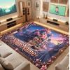 Floral Garden Theme Crystal Velvet Floor Rug Personalized Custom Name Text Warm Carpet Home Decoration