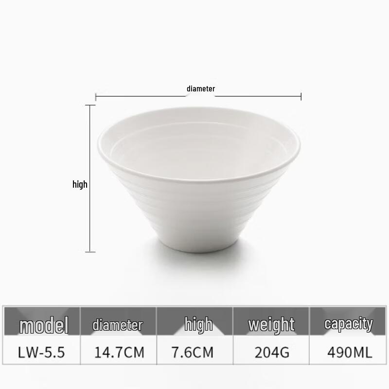 Melamine Japanese Style Noodle Bowl
