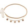 Vintage Coin Pendant Body Chain With Pearl For Unisex Fashion Accessory