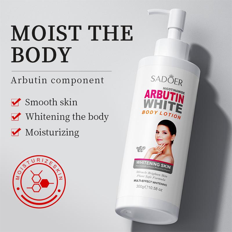 Whitening Body Lotion SADOER Niacinamide Arbutin Brightening Skin Tone Moisturizer
