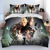 Final Fantasy Series Games Cartoon Comforter Bedding Set,Duvet Cover Bed Set Quilt Cover Pillowcase,king Queen Size Bedding Set