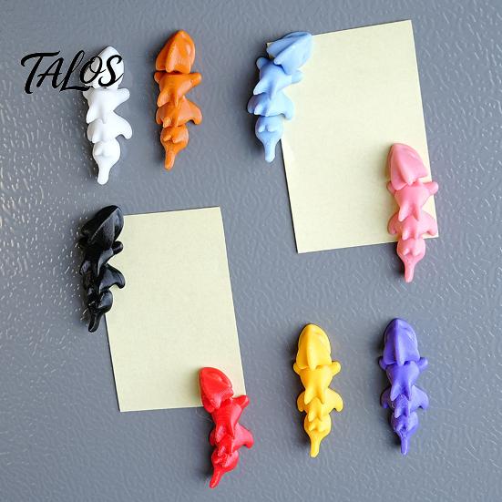 Metal Surface Accessory 1/8Pcs 3D Dragon Refrigerator Magnet, Articulated Magnetic Decoration, Cartoon Magnet Memo Note Photo Holder for Fridge