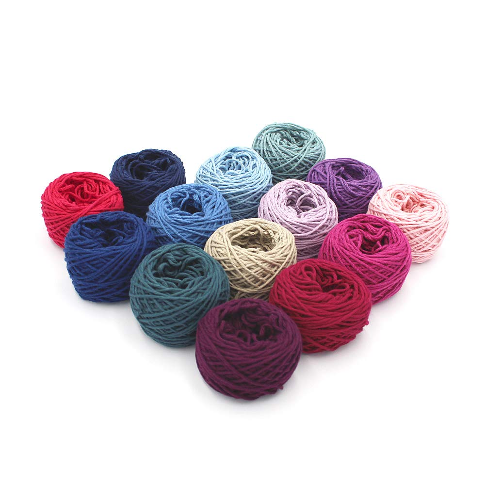 Original Cotton Set 10g Small Roll x 14 Colors 14-Color No.3 - 100% Cotton,