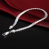 5mm Cross Chain Ins Style Personalized Silver-Plated Bracelet - European & American Trending Fashion Accessory