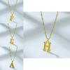 Chic Alloy Alphabet Necklace 26 English Letters With Sleek Snake Chain Length Adjustable