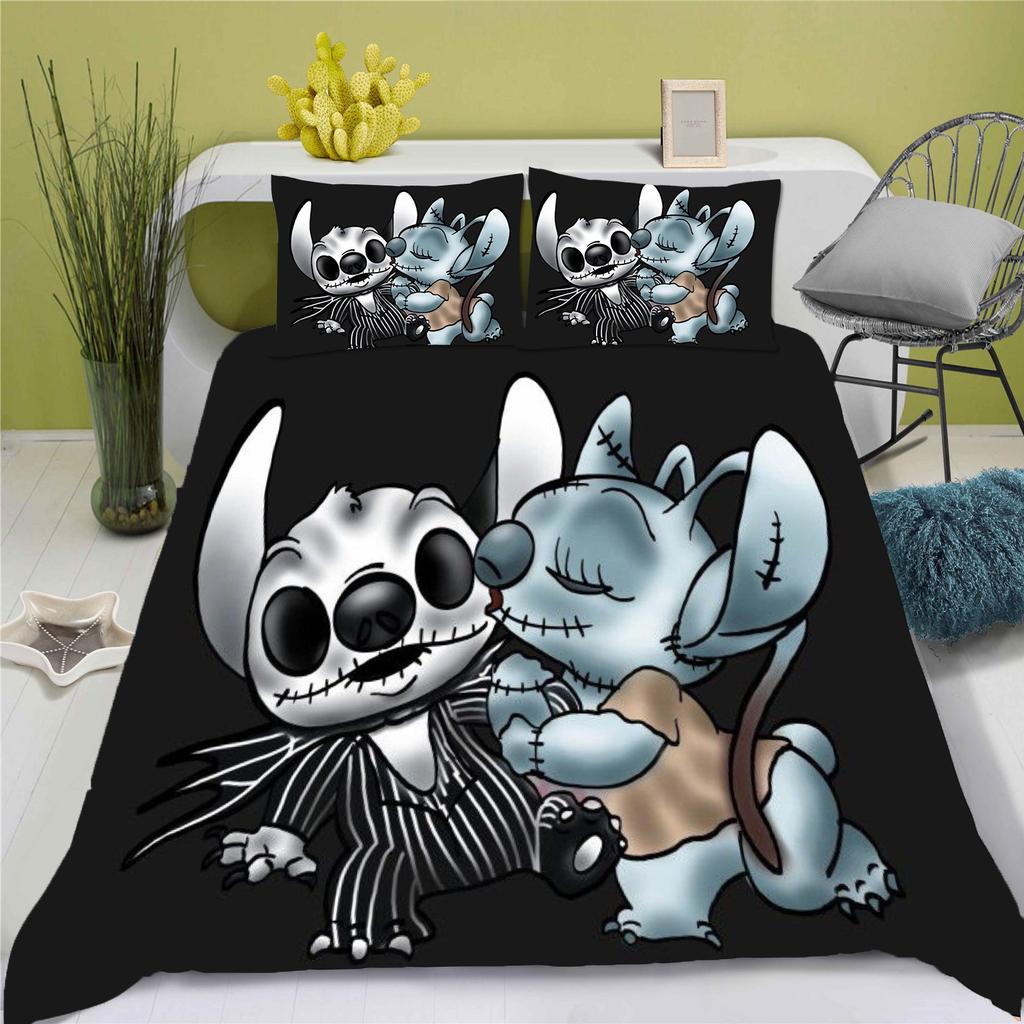 Digital 3D Printing Three-Piece Bedding Quilt Cover Pillowcase Home Textile