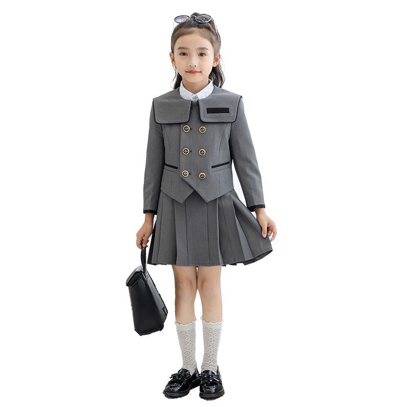Girls' Casual Fashion Two-Piece Suit Set - Autumn Evening Dress
