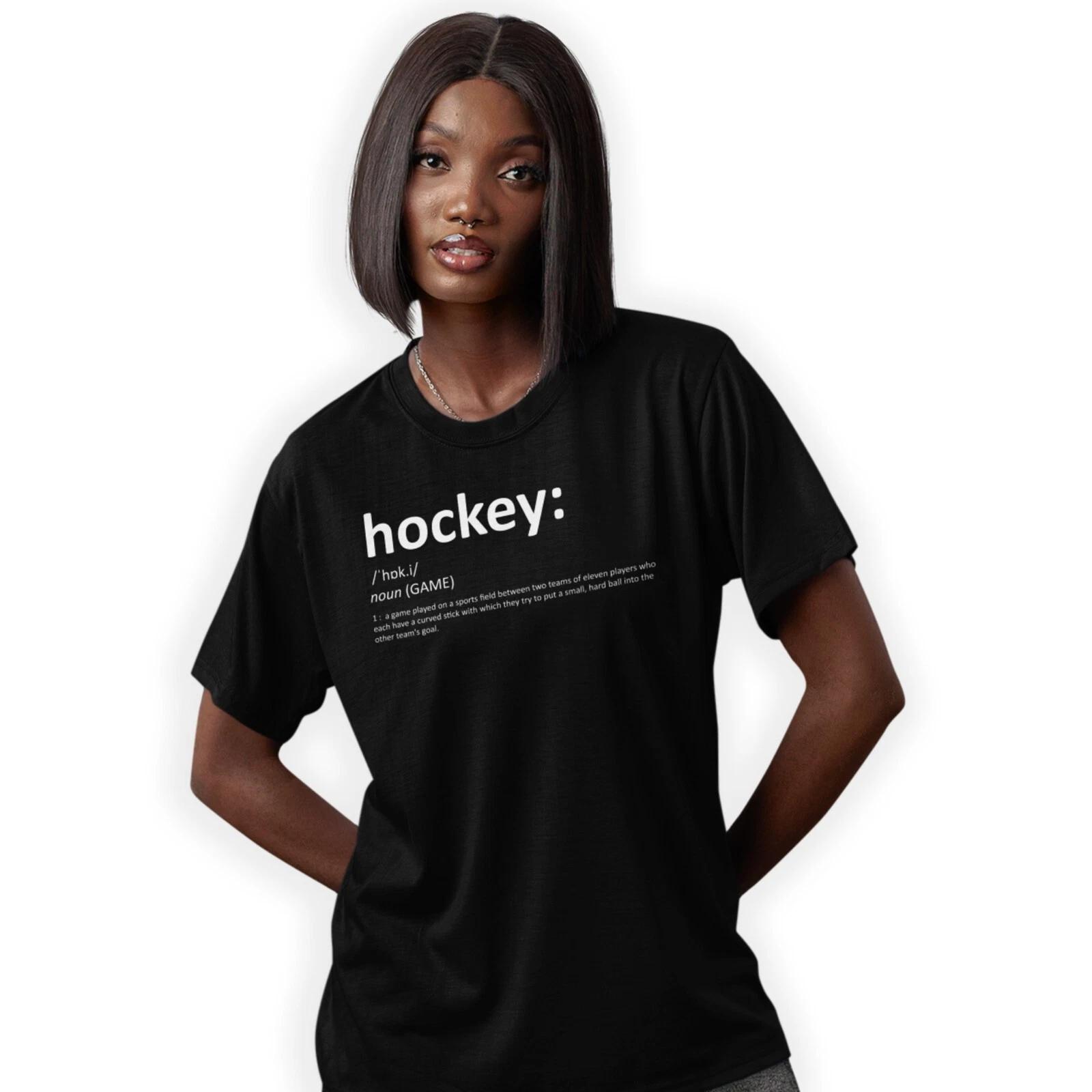 Hockey Word Definition T-Shirt Sports Stick Puck Funny Meaning Wordplay Gift L
