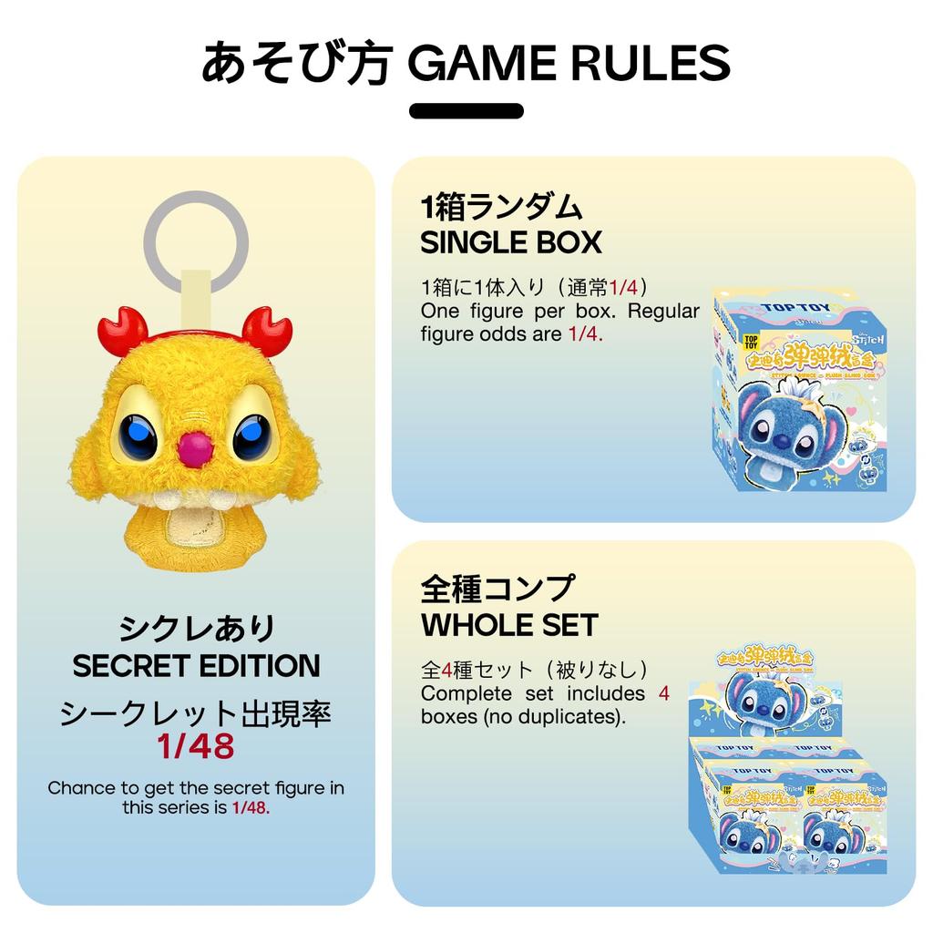 TOP TOY Disney Stitch and Bouncy Plush Pendant Gachapon Blind Box Figure Plastic Model Premium Toy Birthday Gift Stitch Character Collectible