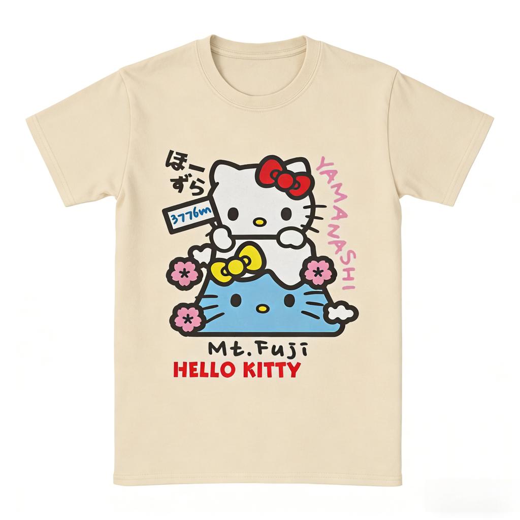 2026 new Hello Kitty Tee soft cotton short sleeve crew neck cute print lightweight summer top for Women daily casual wear