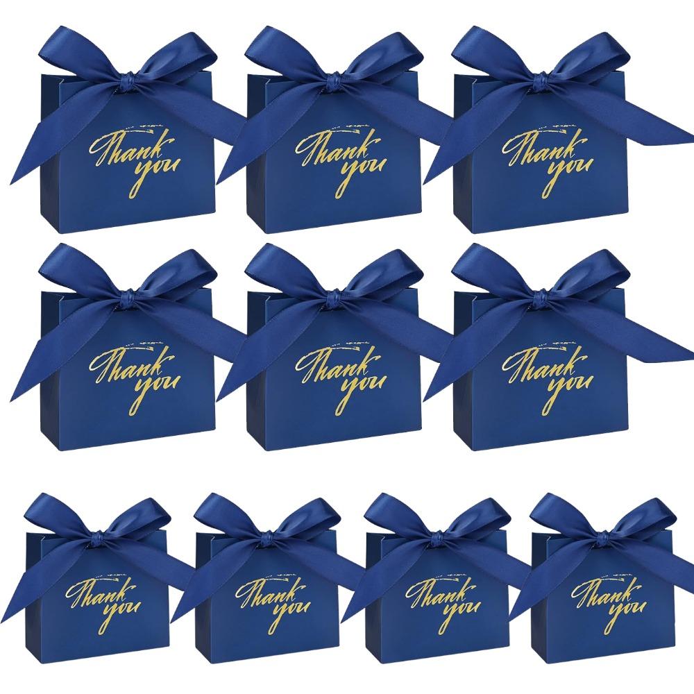 10 Pack Thank You Gift Bags Kraft Paper Material Candy Treat Boxes Mini Gift Bags Christmas Gift