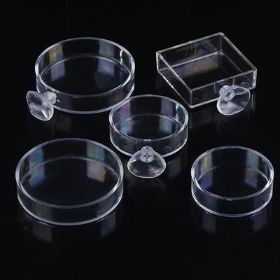 Aquarium Feeder Acrylic Transparent Fish Round Square Dishes Shrimp Food Box Fish And Shrimp Feeding Accessories