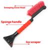Ice Scrapers for Car Windshield 2 In 1 Snow Scraper and Brush Ergonomic Foam Grip Snow Cleaner for Car Window Ice Scraper 43cm