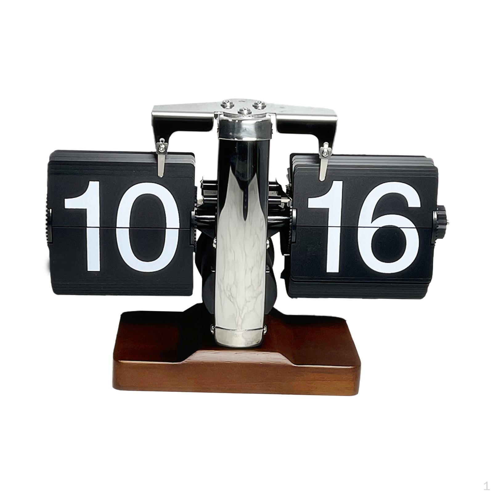 

Desk Clock, Downward Display Timepiece for Living Room And Dining Area Argent