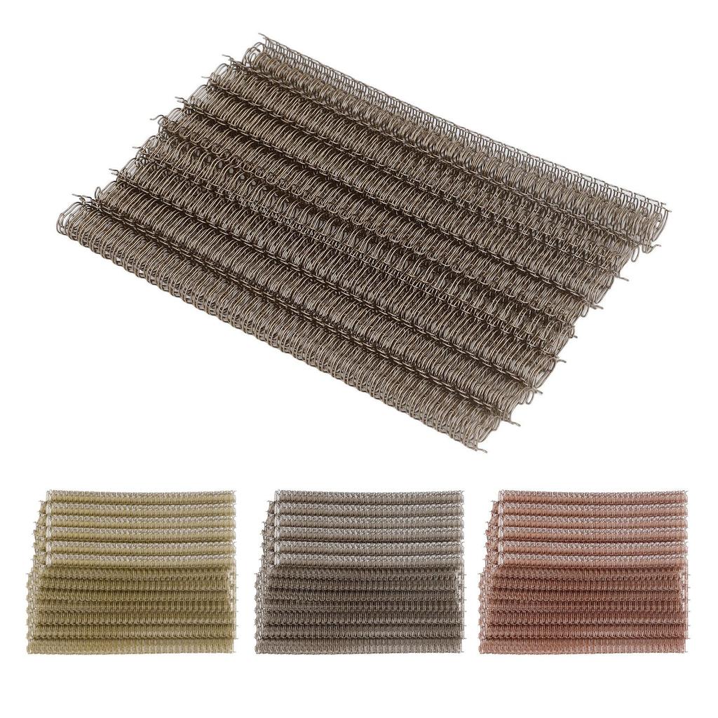 100Pcs Double Loop Wire Binding Spine 100 Sheet Capacity 3:1 Pitch 34 Loop 12.7mm Diameter Set Kit F