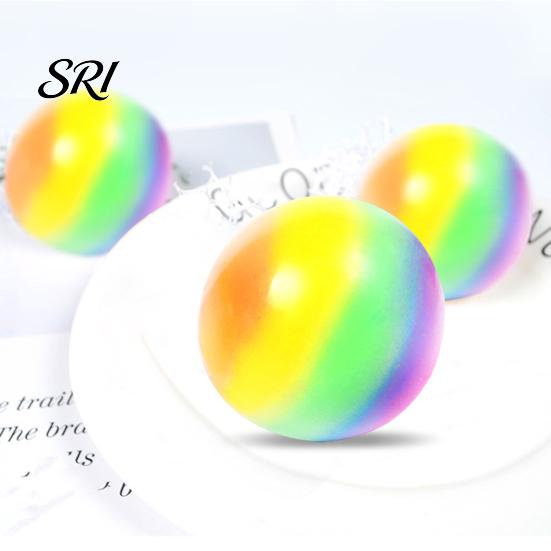 Stressabbau-Gadget Regenbogenball Knetspielzeug Langsam aufsteigend Bunt Mehl Home Office Schreibtisch Dekompressionswerkzeug Gefüllt