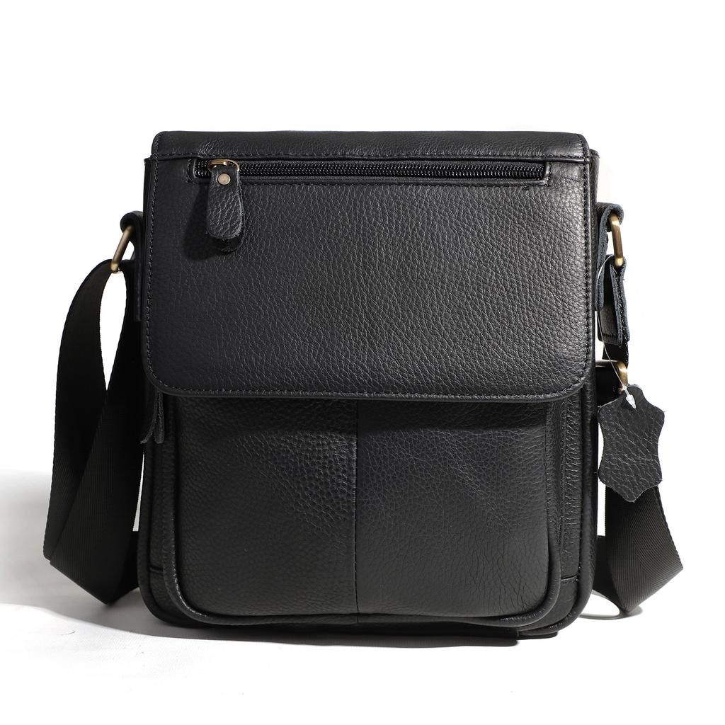 Cross-border first-layer cowhide retro bag cover shoulder bag commuter leather bag men's bag genuine leather high-end men's messenger bag