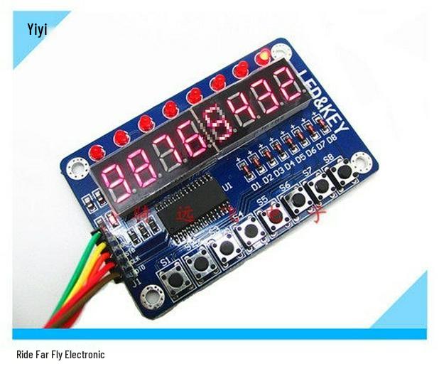 TM1638 Digital Tube LED Display & Keypad Module (8-Digit, Arduino/51 Compatible)