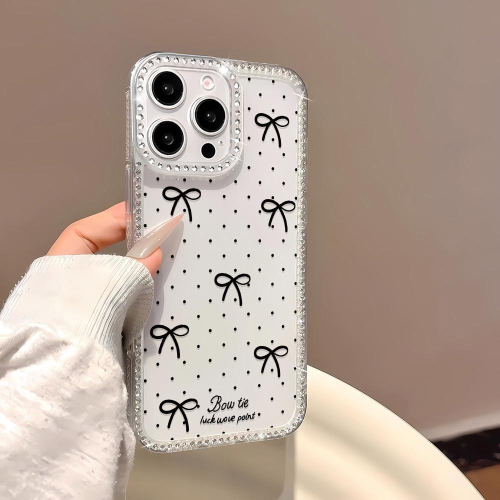 Bracelet Chain Phone Case For iPhone 17 16 15 13 14 for 17Air 17 12 14 16 Pro 17 14 16 Pro Max Sparking Diamond Cute Pattern Hard Cover With Lanyard