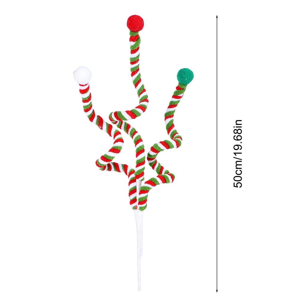 Christmas Candy Picks Vase Filler Twist Branches Centerpieces Christmas Ornament Picks For Indoor Outdoor Home Table Fireplace