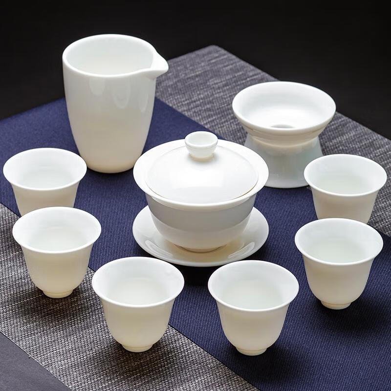 

HANDUNYOU Jia Bai Mutton Fat Jade Style Wind Chime Glass Cup