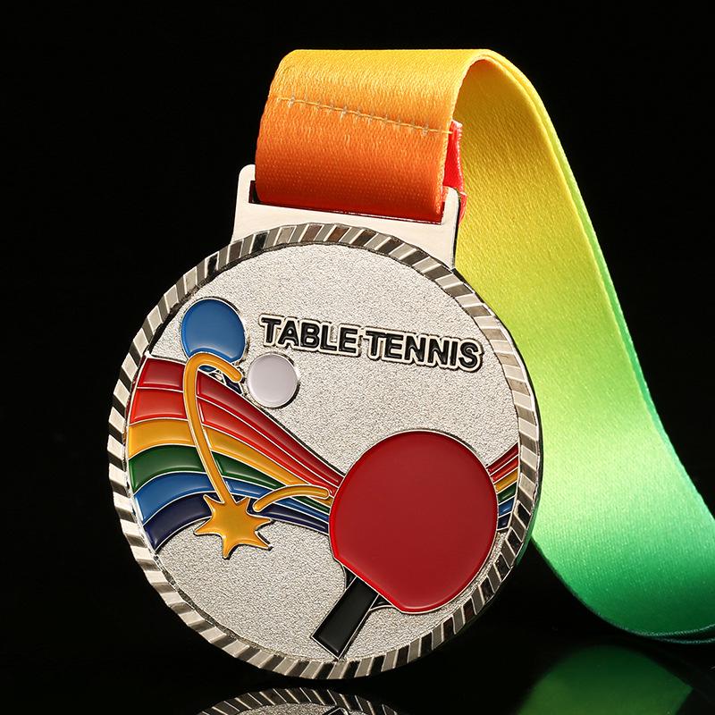 

Customized Table Tennis Medal, Plating Metal Zinc Alloy Gold, Silver, Bronze, School Sports Game, Creative Souvenir Rewards, 1Pc 1Pc