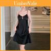 Ice Silk Sleepwear Women Summer Sleeveless Nightdress With V Neck For Home Relaxation