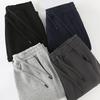 Men S Fleece Thickened Tapered Sweatpants Solid Color Loose Casual Sports Pants