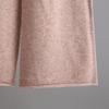 New Fashion Causal Knitted Pullover Suit Solid Color Half High Collar Wide Leg Pants Two Piece Set Autumn Winter