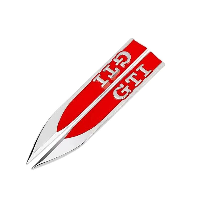FD06-Valve Stems Caps 2pcs 3D Metal Car Fender Side Wing Emblem Badge Sticker For Volkswagen GOLF 5 Tiguan Polo Golf 6 Golf 7 Jetta A
